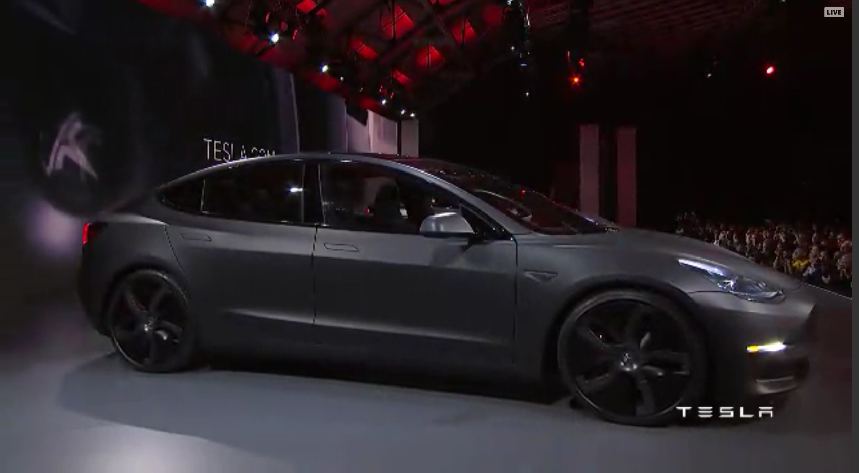 Tesla Model 3 from unveiling event